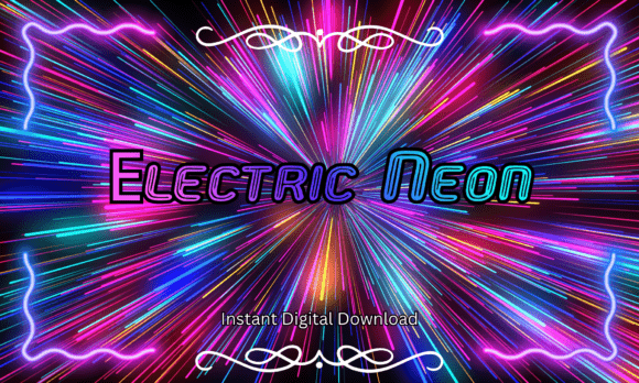 Electric Neon: A Vibrant Display Font for Bold Visuals